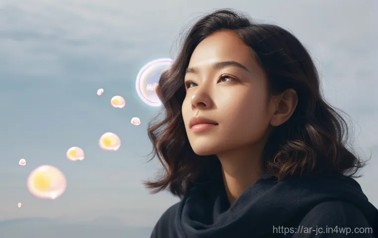 자기 대화와 스트레스 해소의 연결성 - **Prompt for Internal Transformation:**
"A young adult, gender-neutral, is depicted in a moment ...